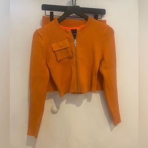 Ivy Park Orange Top and Skirt Set
